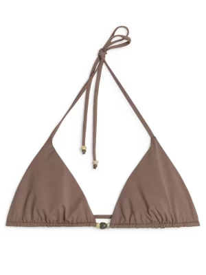 Maillots De Bain-ARKET Haut de bikini triangle Taupe