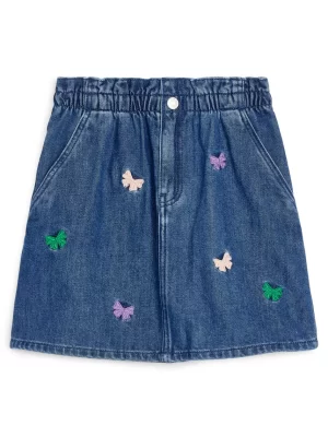 Jupes-ARKET Jupe en jean brodée Bleu