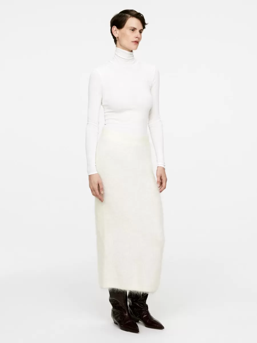 Jupes-ARKET Jupe en laine et mohair Blanc cassé
