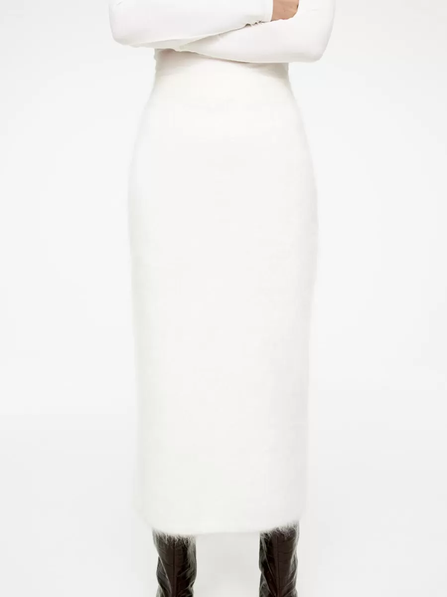 Jupes-ARKET Jupe en laine et mohair Blanc cassé