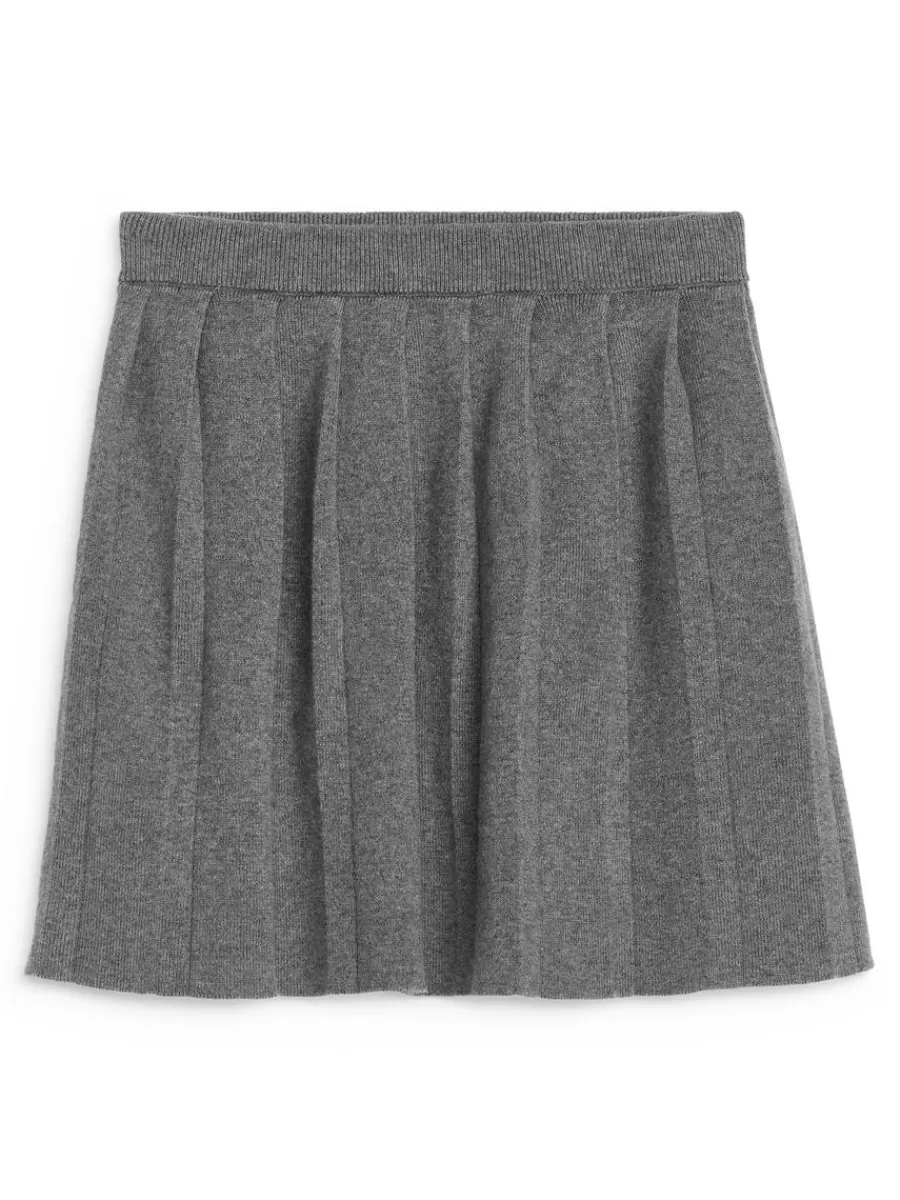 Jupes | Maille-ARKET Jupe en maille plissée gris