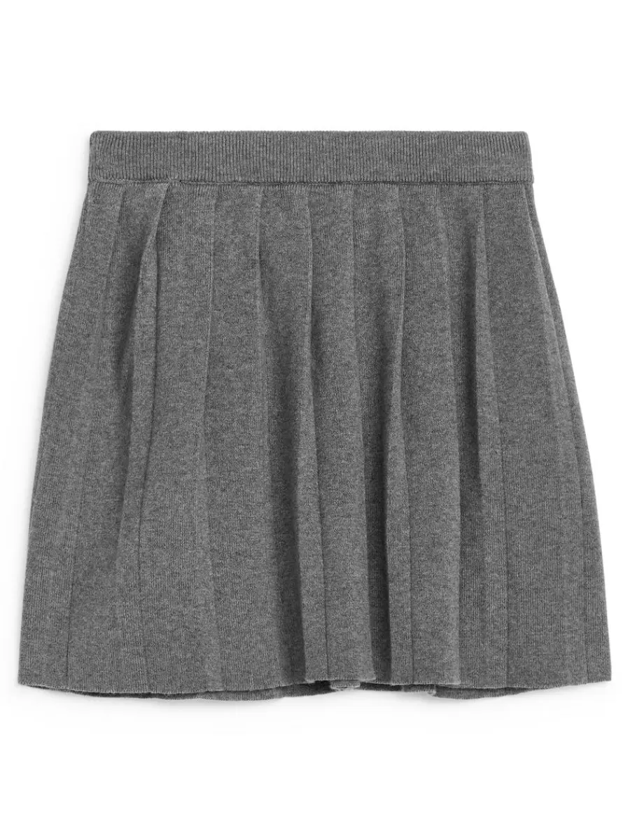 Jupes | Maille-ARKET Jupe en maille plissée gris