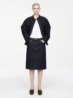 Jupes-ARKET Jupe midi en jean Bleu foncé