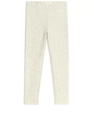 Pantalons Et Shorts | Leggings-ARKET Legging côtelé Écru/Moucheté