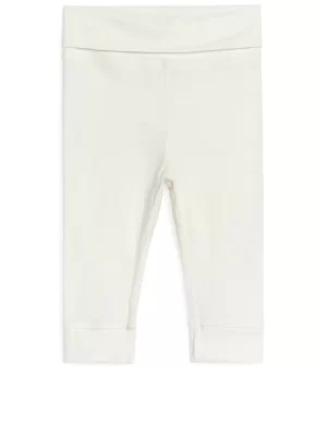 Bas-ARKET Legging en coton doux pour nouveau-né Blanc