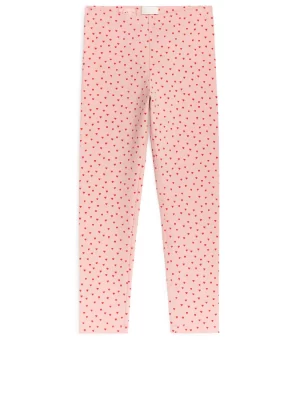 Pantalons Et Shorts | Pantalons-ARKET Legging en jersey Rose/Cœurs rouges