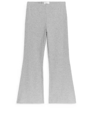 Pantalons Et Shorts | Leggings-ARKET Leggings côtelés évasés Gris chiné