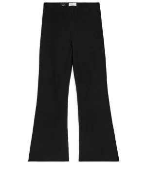 Pantalons Et Shorts | Leggings-ARKET Leggings côtelés évasés Noir