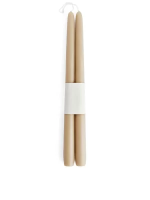 Bougies-ARKET Lot de 2 bougies coniques gris