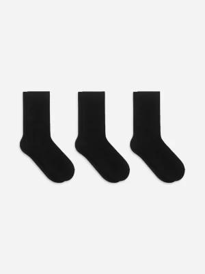 Chaussettes-ARKET Lot de 3 paires de chaussettes côtelées en coton Noir