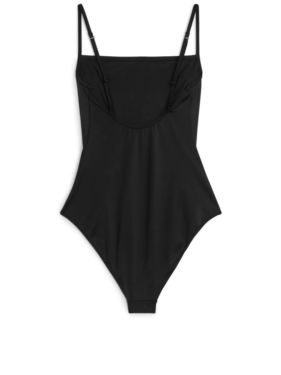 Maillots De Bain-ARKET Maillot de bain à encolure carrée Noir