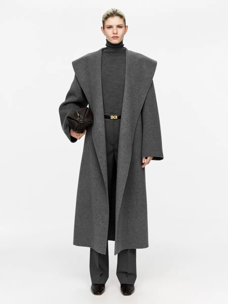 Manteaux Et Vestes-ARKET Manteau à col châle gris