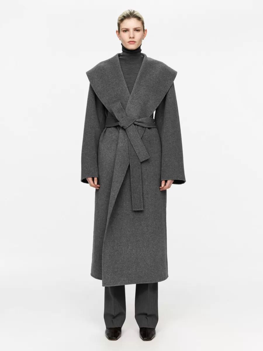 Manteaux Et Vestes-ARKET Manteau à col châle gris