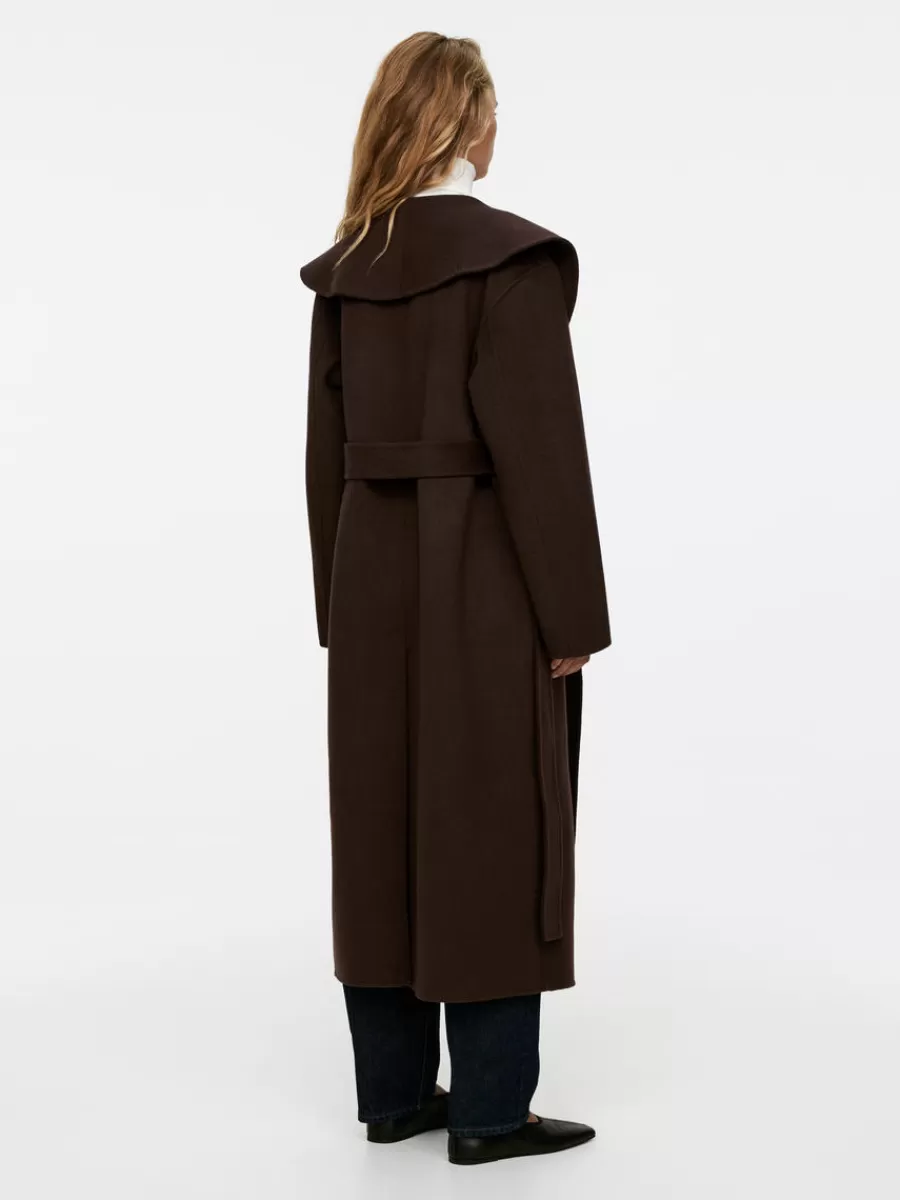 Manteaux Et Vestes-ARKET Manteau à col châle Marron foncé