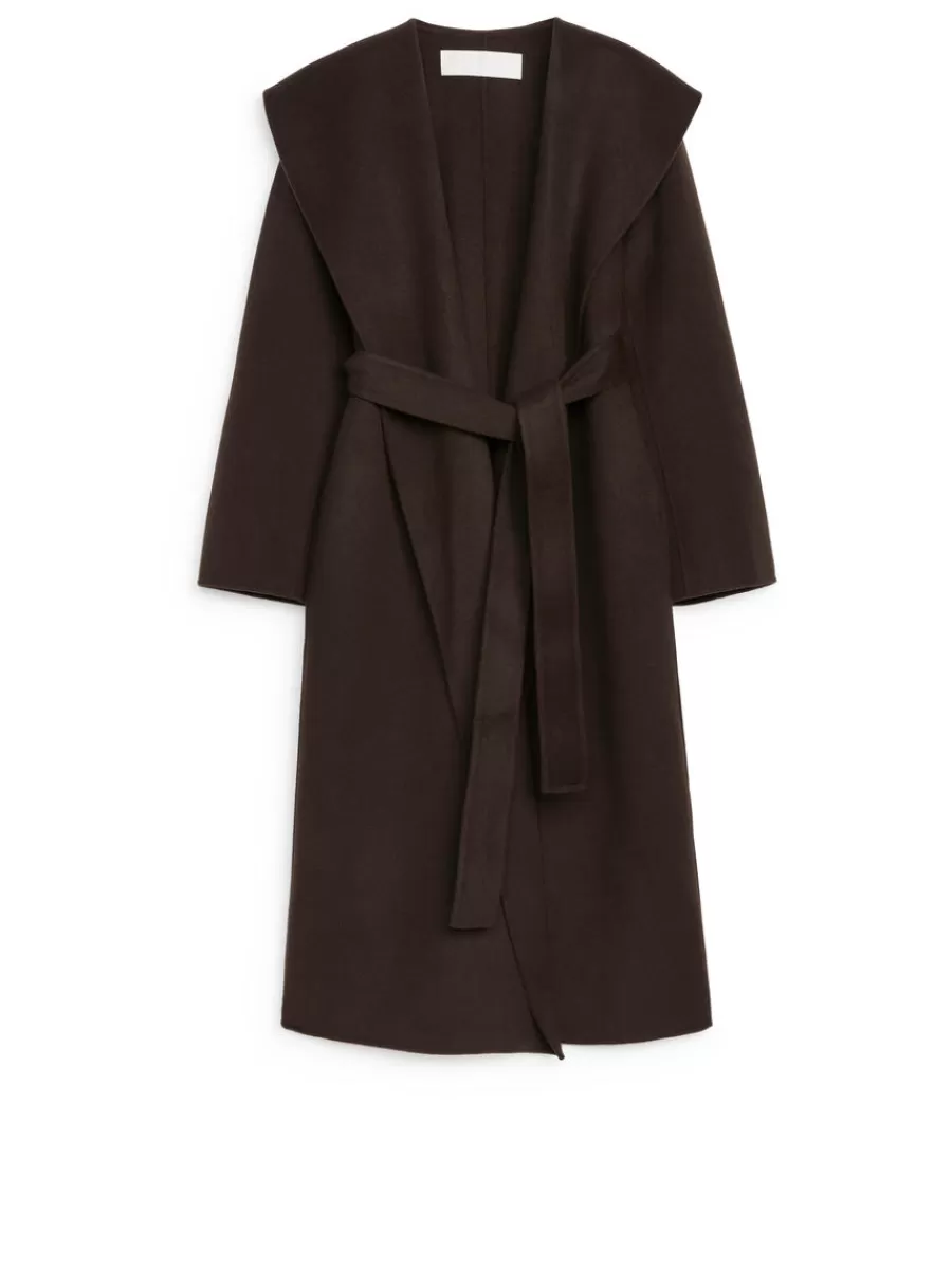 Manteaux Et Vestes-ARKET Manteau à col châle Marron foncé