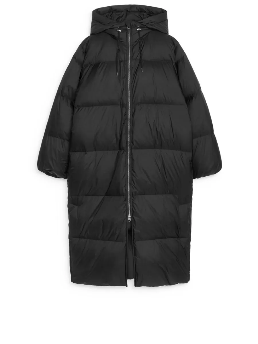 Manteaux Et Vestes-ARKET Manteau long Upcycled Down Noir