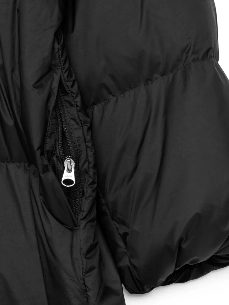 Manteaux Et Vestes-ARKET Manteau long Upcycled Down Noir