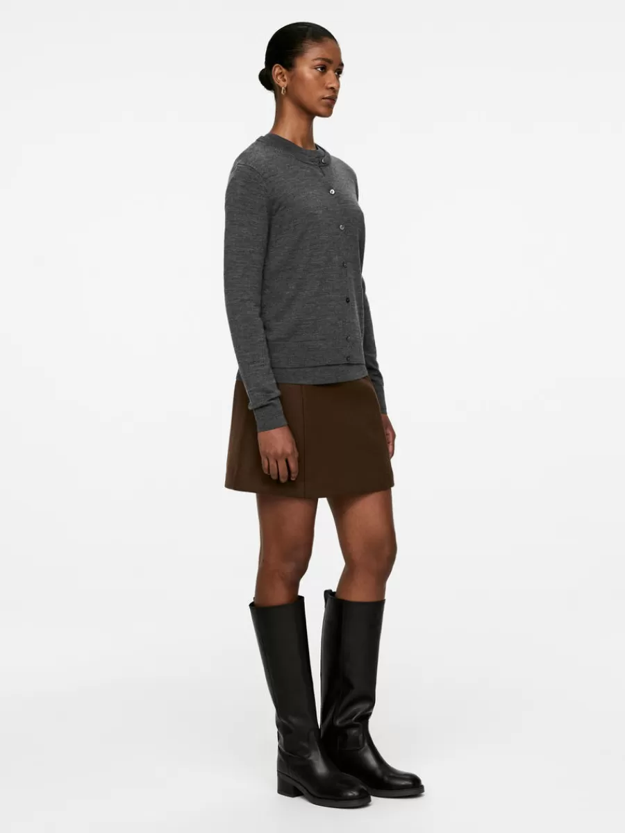 Jupes-ARKET Minijupe en laine Marron foncé