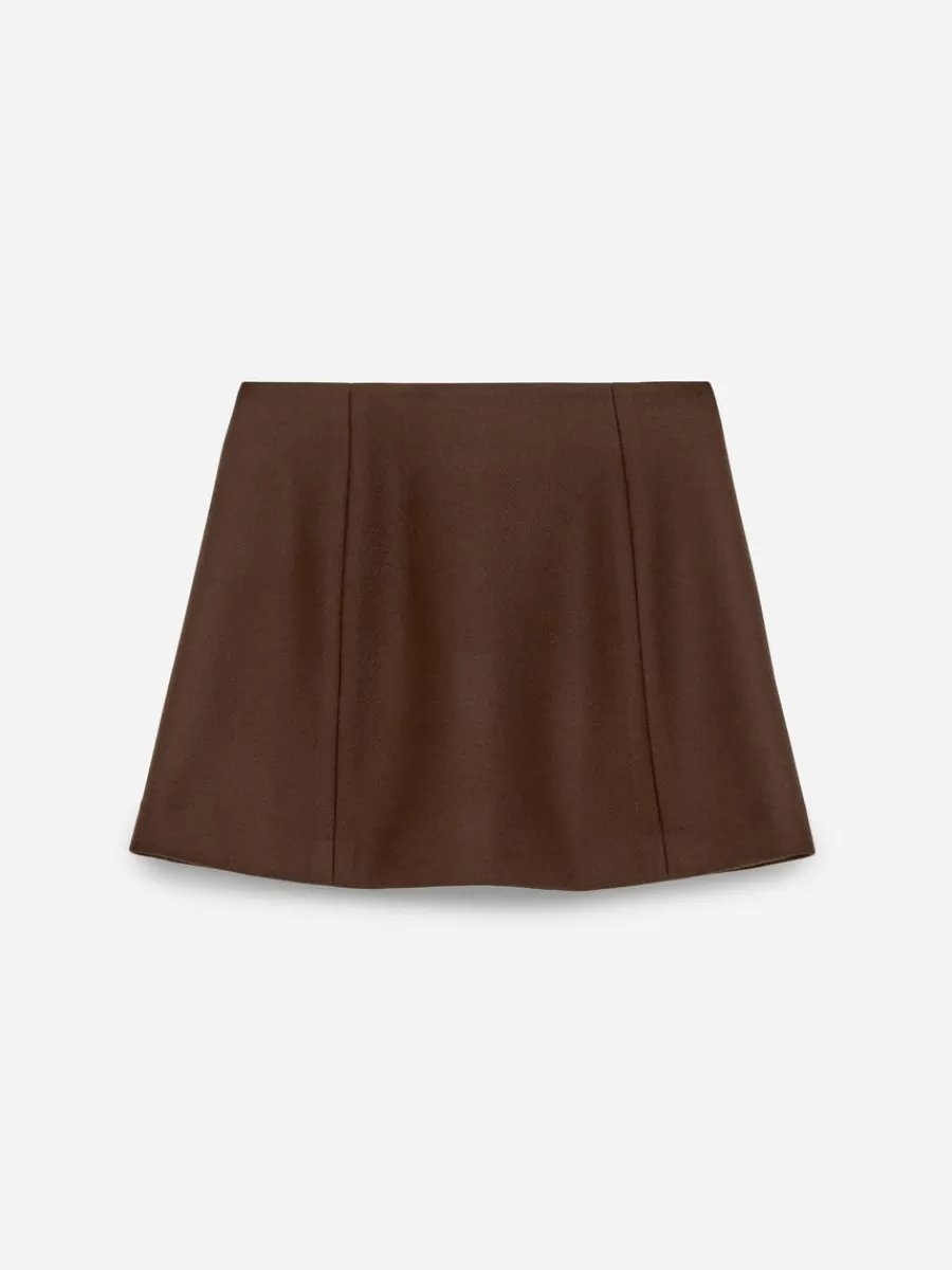 Jupes-ARKET Minijupe en laine Marron foncé