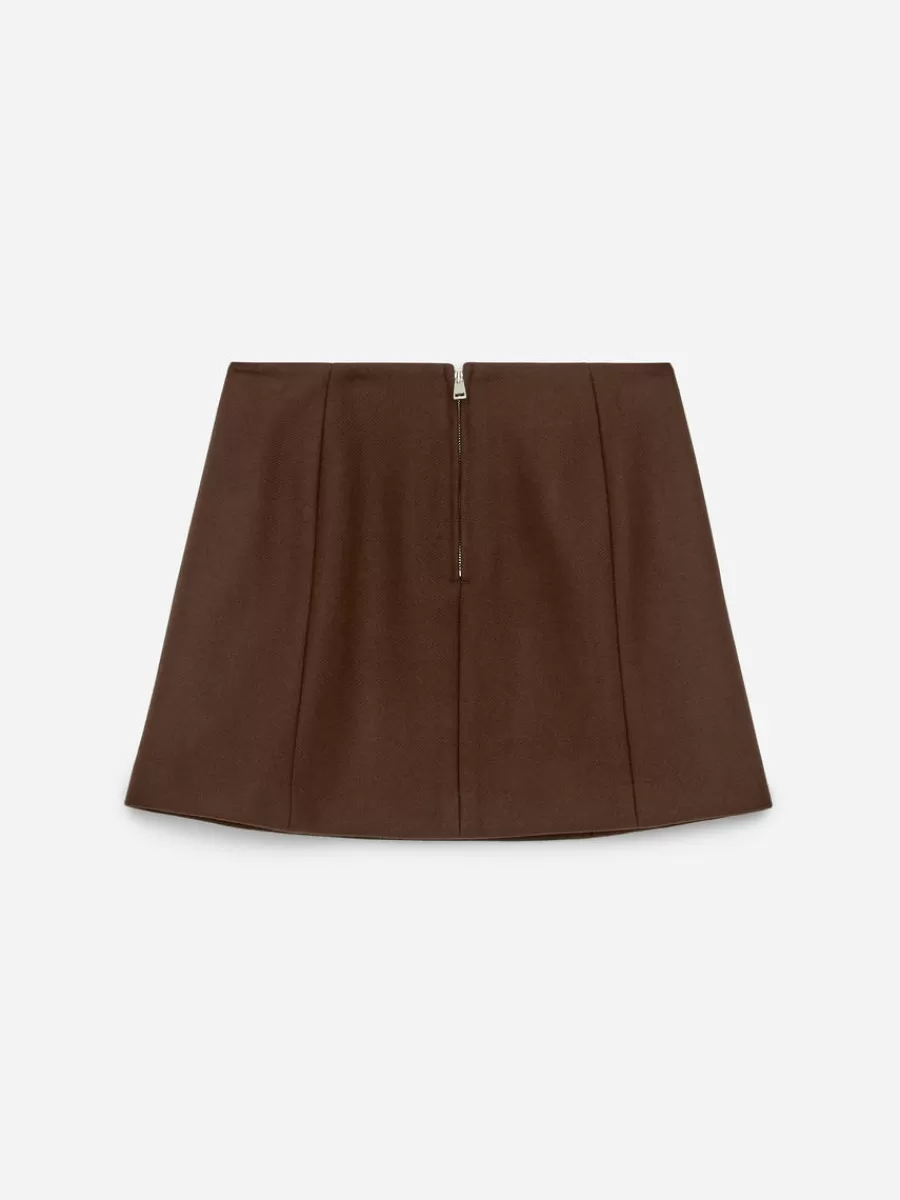 Jupes-ARKET Minijupe en laine Marron foncé