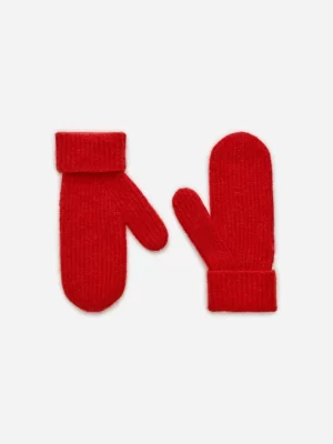 Bonnets Et Gants-ARKET Moufles en mélange de laine et d'alpaga Rouge