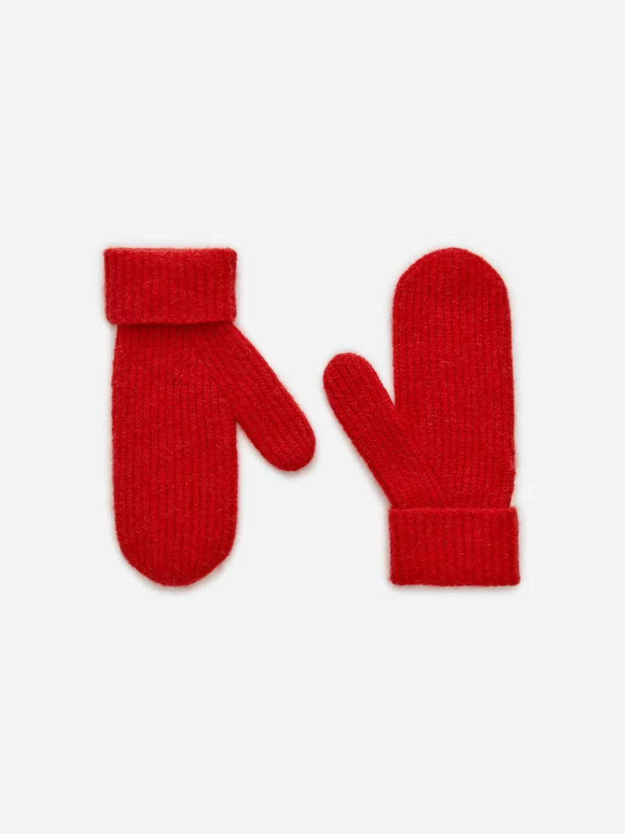 Bonnets Et Gants-ARKET Moufles en mélange de laine et d'alpaga Rouge
