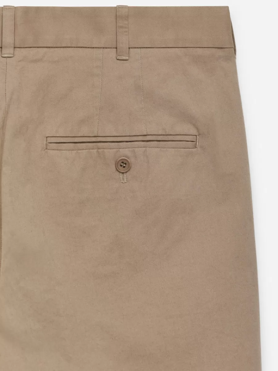 Pantalons-ARKET Pantalon à revers en coton Beige