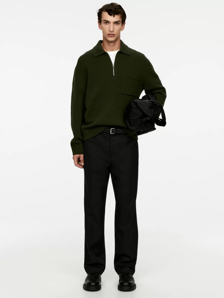 Pantalons-ARKET Pantalon ample en laine Noir