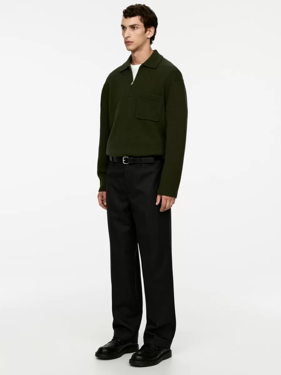 Pantalons-ARKET Pantalon ample en laine Noir