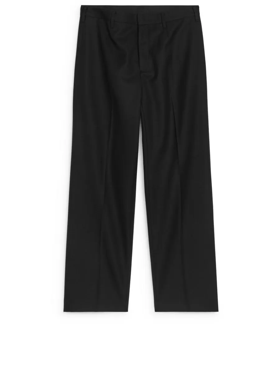 Pantalons-ARKET Pantalon ample en laine Noir
