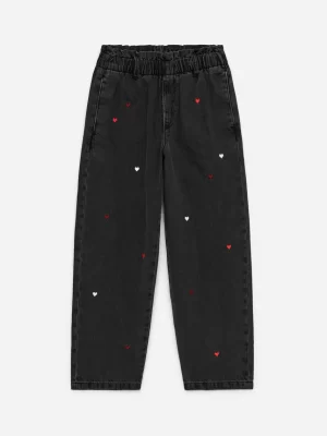 Pantalons Et Shorts | Pantalons-ARKET Pantalon brodé avec taille froncée Noir