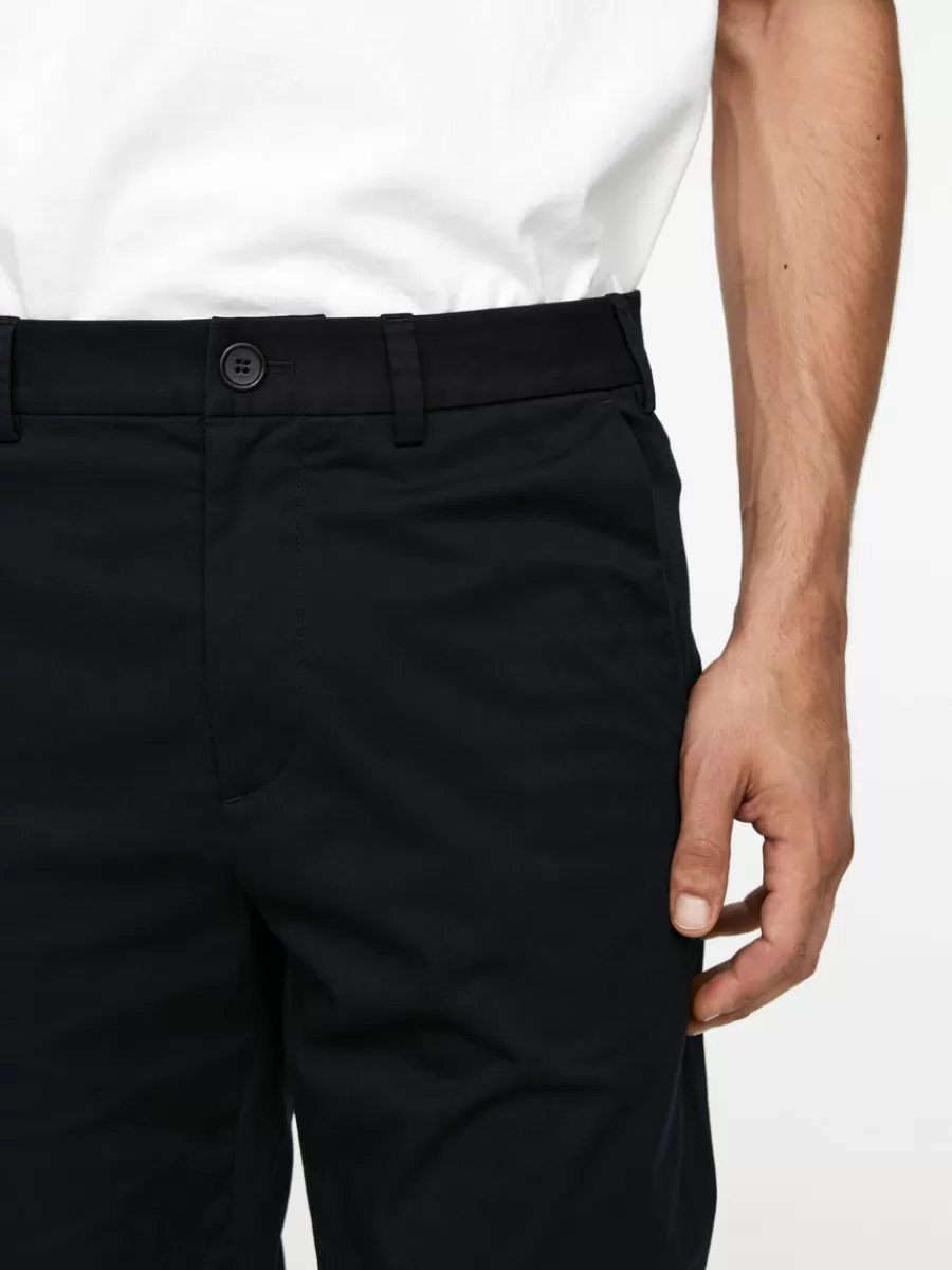 Pantalons-ARKET Pantalon chino slim en stretch Bleu foncé