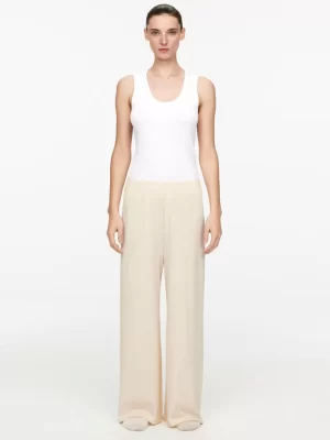 Tenues Décontractées-ARKET Pantalon de pyjama en coton Blanc cassé