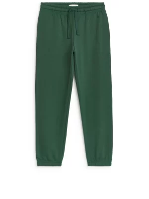 Pantalons | Pantalons-ARKET Pantalon de survêtement en tissu éponge Vert foncé