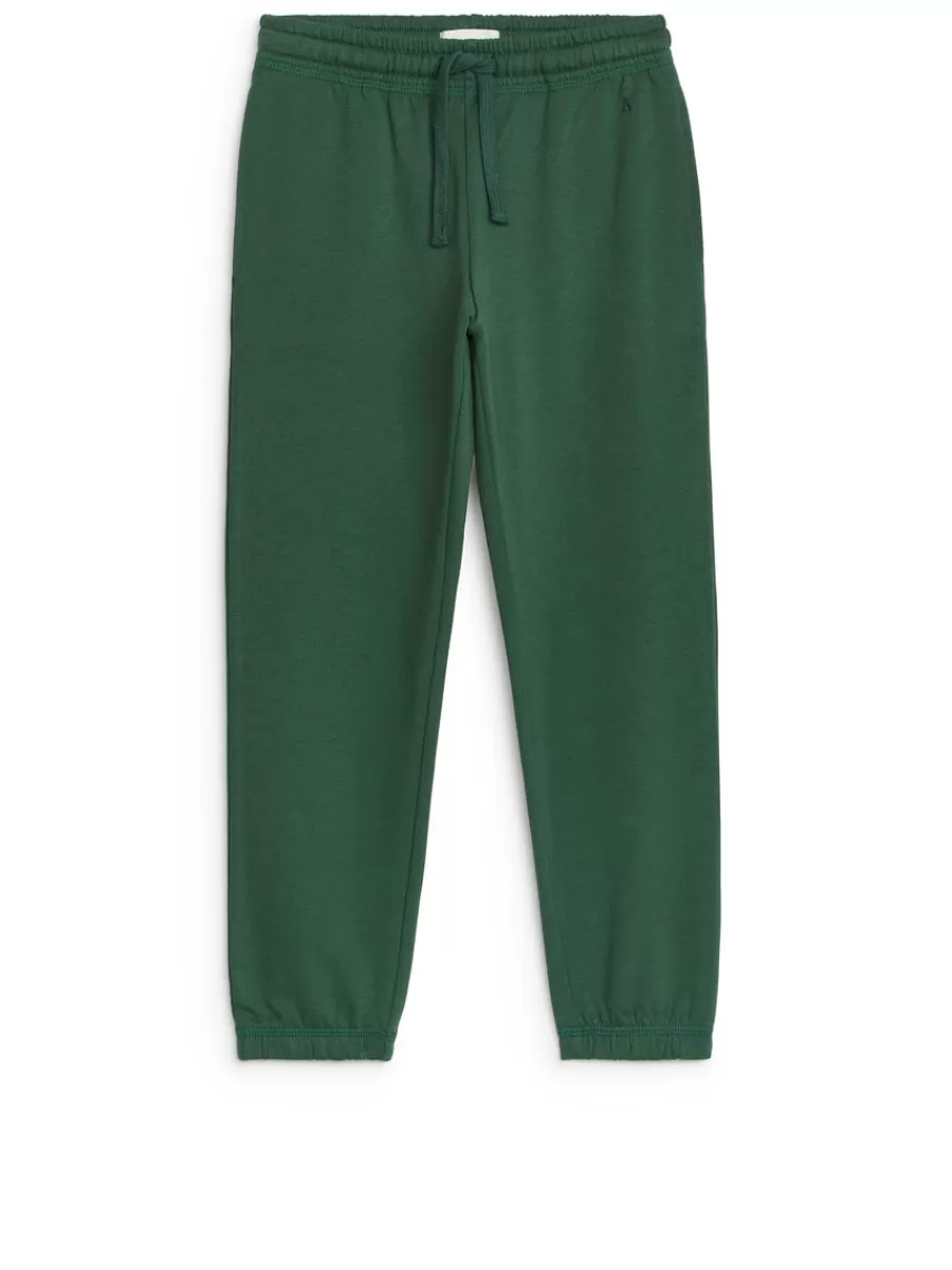 Pantalons | Pantalons-ARKET Pantalon de survêtement en tissu éponge Vert foncé