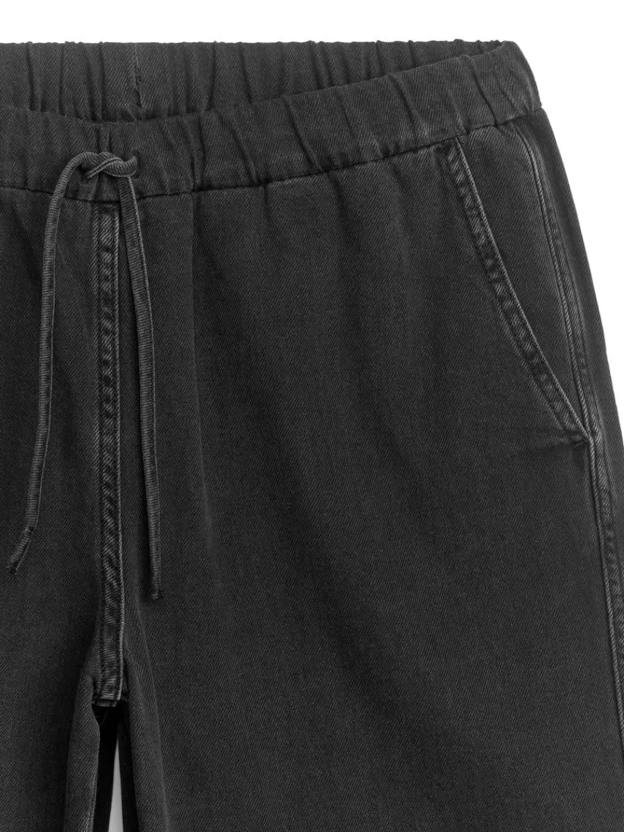 Tenues Décontractées | Jeans-ARKET Pantalon en jean avec cordon de serrage Noir délavé