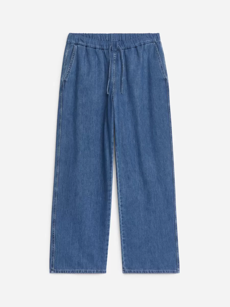 Tenues Décontractées | Jeans-ARKET Pantalon en jean avec cordon de serrage Bleu délavé