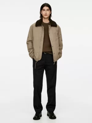 Pantalons-ARKET Pantalon en laine et coton Bleu foncé