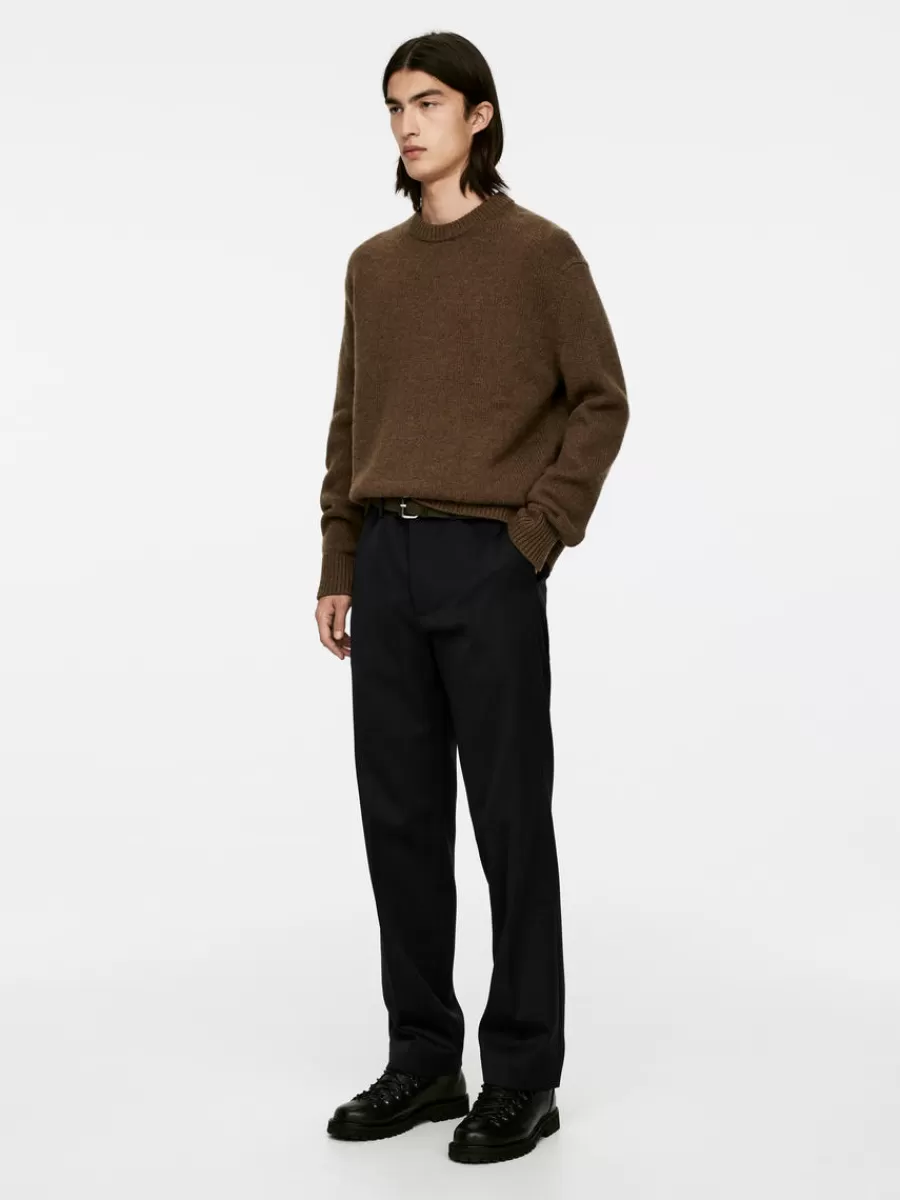 Pantalons-ARKET Pantalon en laine et coton Bleu foncé