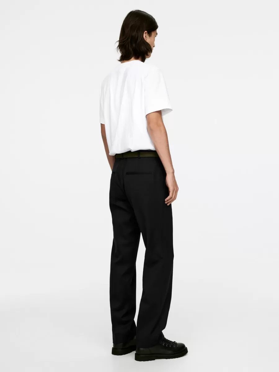 Pantalons-ARKET Pantalon en laine et coton Bleu foncé