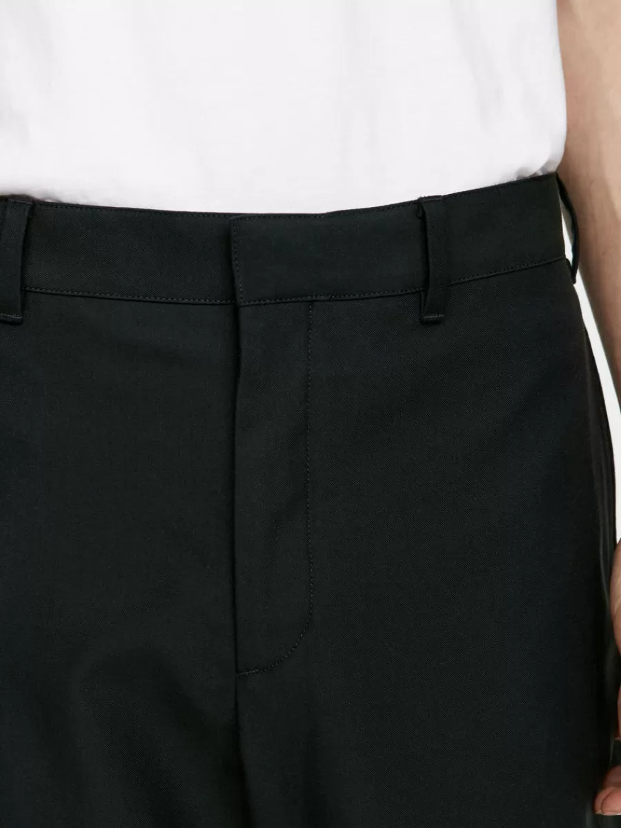 Pantalons-ARKET Pantalon en laine et coton Bleu foncé