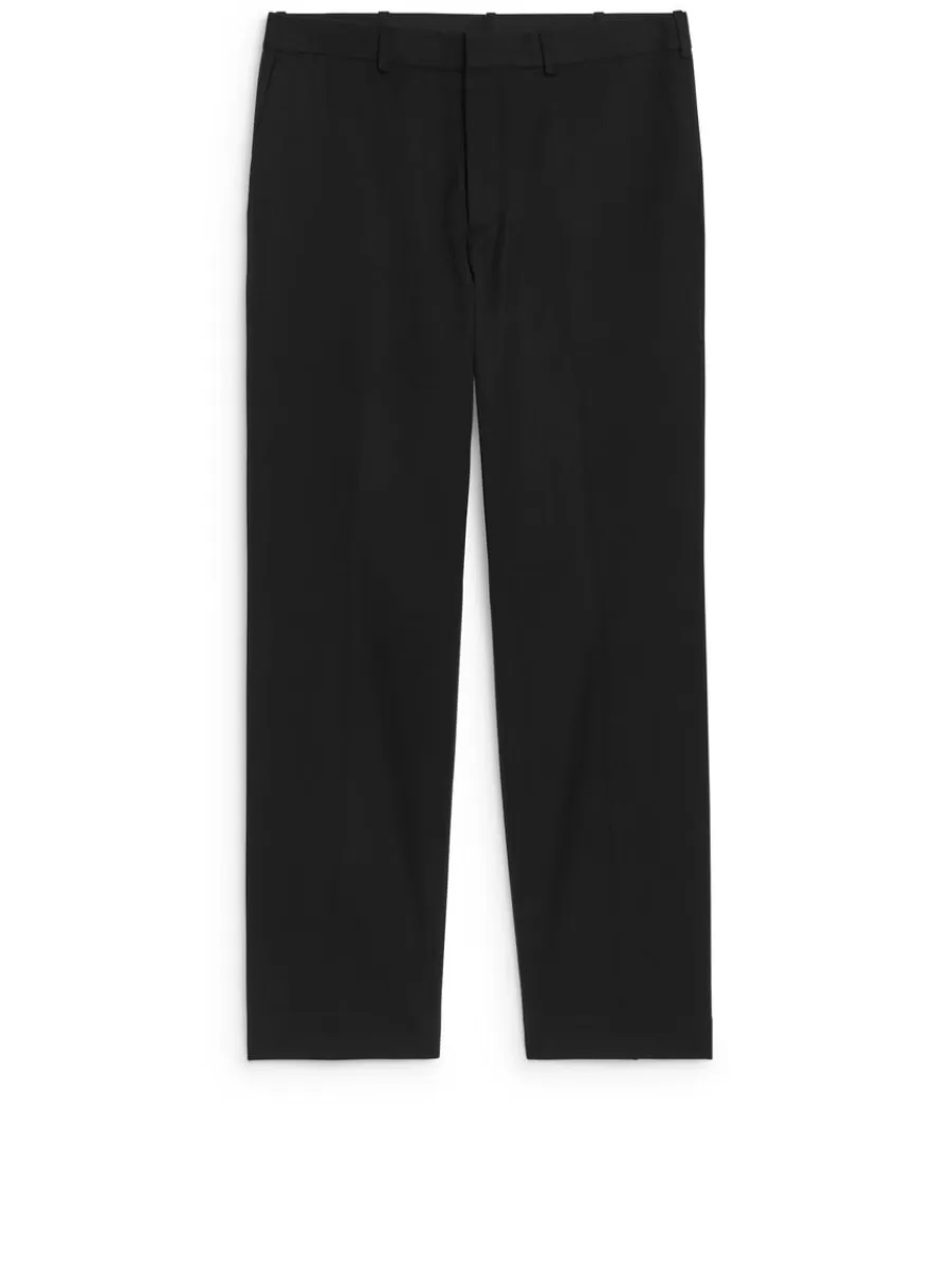 Pantalons-ARKET Pantalon en laine et coton Bleu foncé