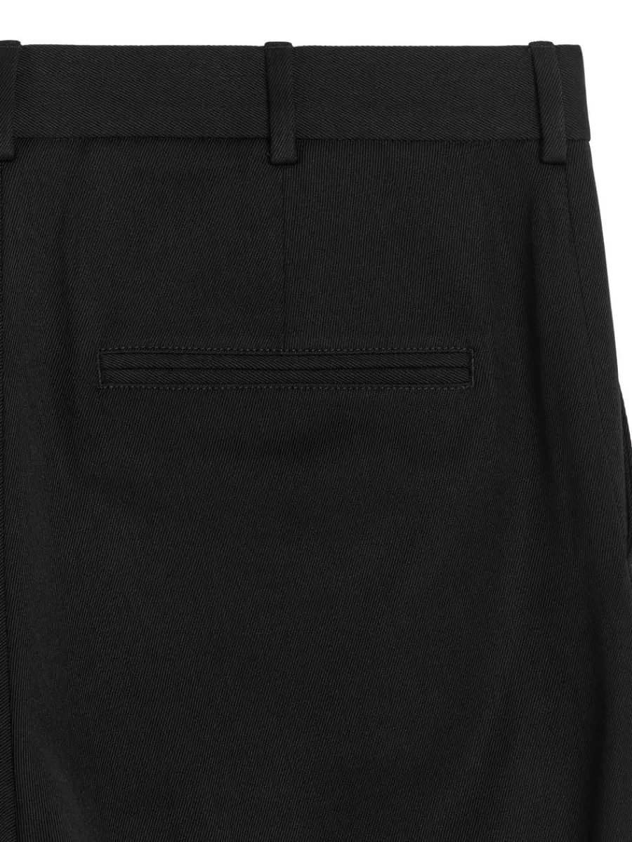 Pantalons-ARKET Pantalon en laine et coton Bleu foncé