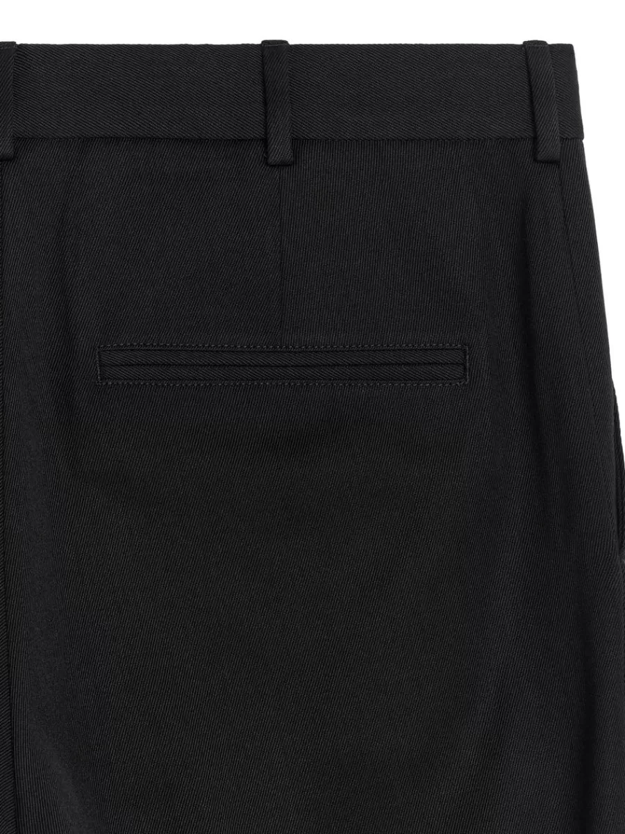 Costumes | Pantalons-ARKET Pantalon en laine et coton Noir