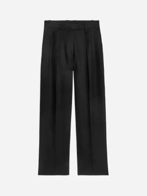 Pantalons-ARKET Pantalon en lin Noir