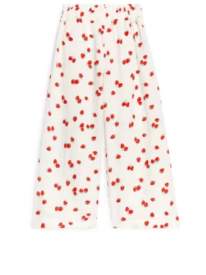Pantalons Et Shorts | Pantalons-ARKET Pantalon en mousseline de coton fluide Blanc