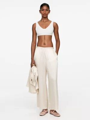 Tenues Décontractées-ARKET Pantalon en soie Beige clair