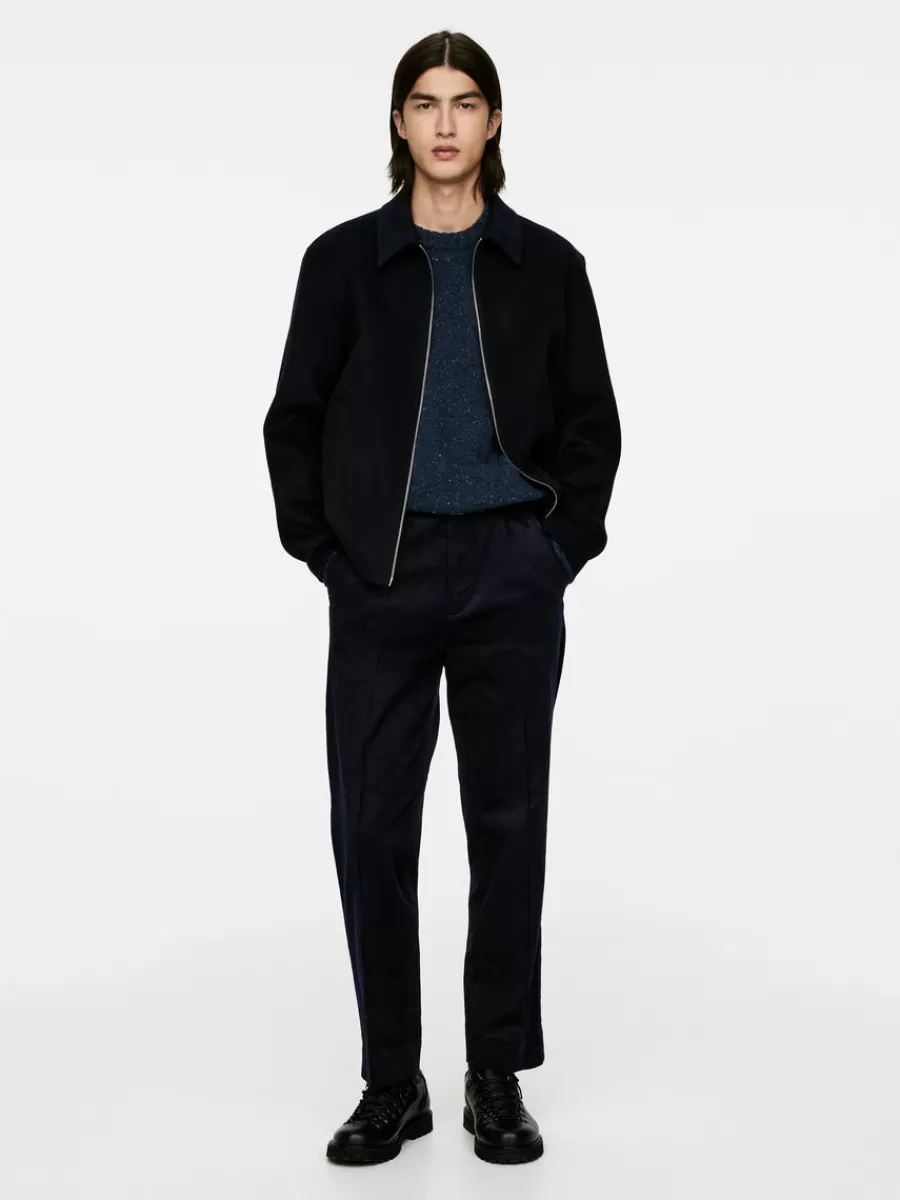 Costumes | Pantalons-ARKET Pantalon en velours côtelé Bleu foncé