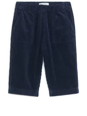 Bas-ARKET Pantalon en velours côtelé Bleu foncé