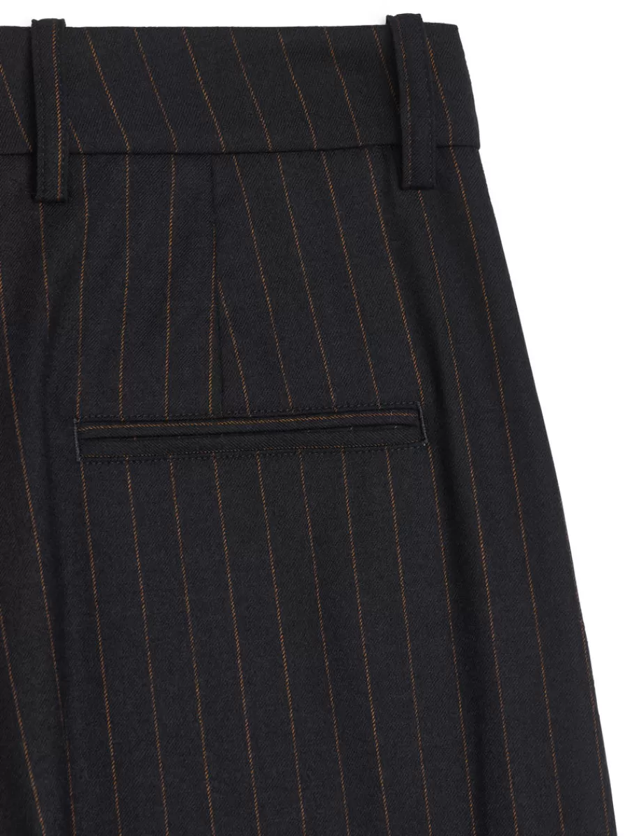 Pantalons-ARKET Pantalon plissé décontracté Bleu foncé